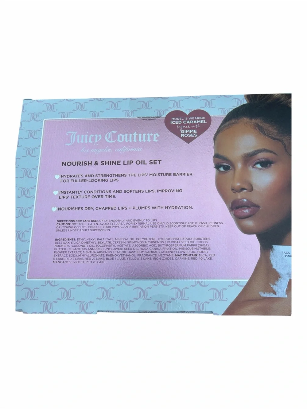 NWT Juicy Couture Nourish & Shine Lip Oil Set 5 Pack Vitamin E Infused Hearts